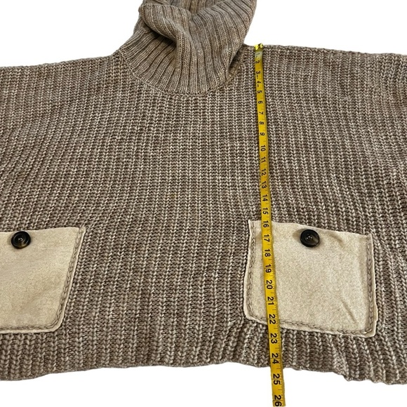 Anthropologie MOTH Westwind Turtleneck Poncho Sweater Wool Alpaca Blend Boho - Picture 8 of 15